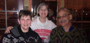 Caryl Zaar, Sheri Sprung Morrison and Ira at a Von monthly dinner Jan 2012 Sheri Sprung Morrison