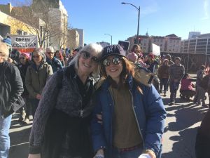 Nancy and Joie at a January 2018 protest. Whitney Phaneuf