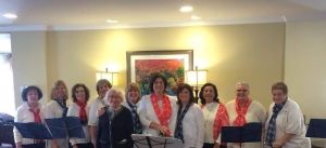 One of our singing gigs. Pam Schack