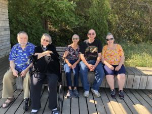 Photo of us Renee Mitchell Ingrid Saxks my mom and myself at Risewood Park in Sept 2021. Copy of this photo. has already been sent to Howard and Mitchell. Denise Sacks